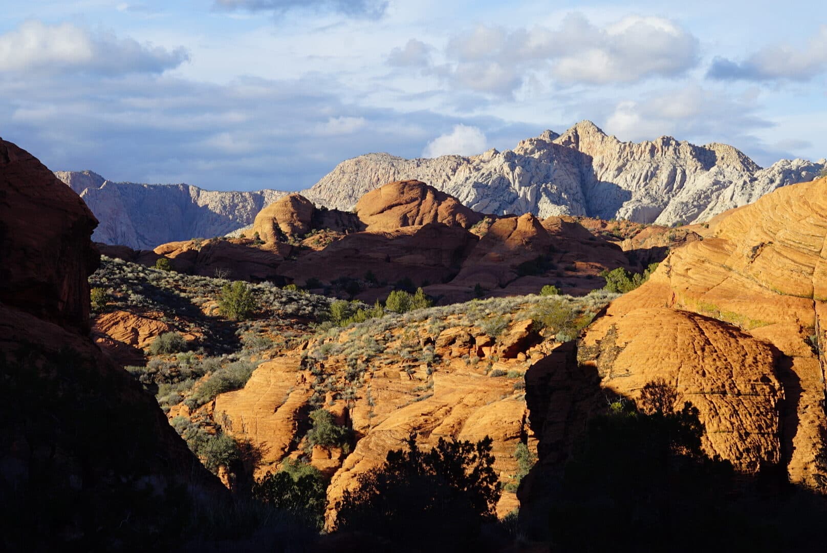 Red rock at the edge of dusk